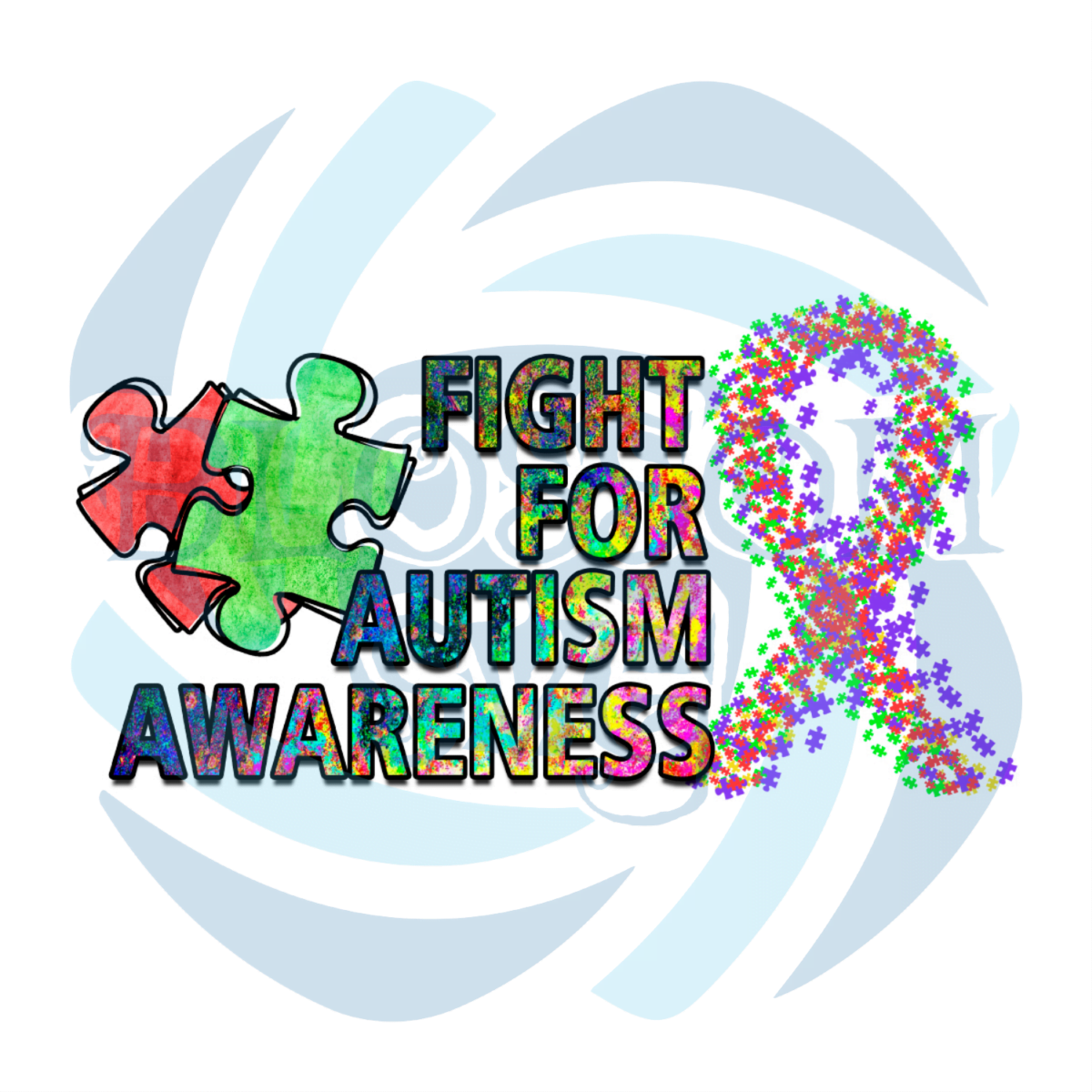 Fight For Autism Awareness PNG CF160322002