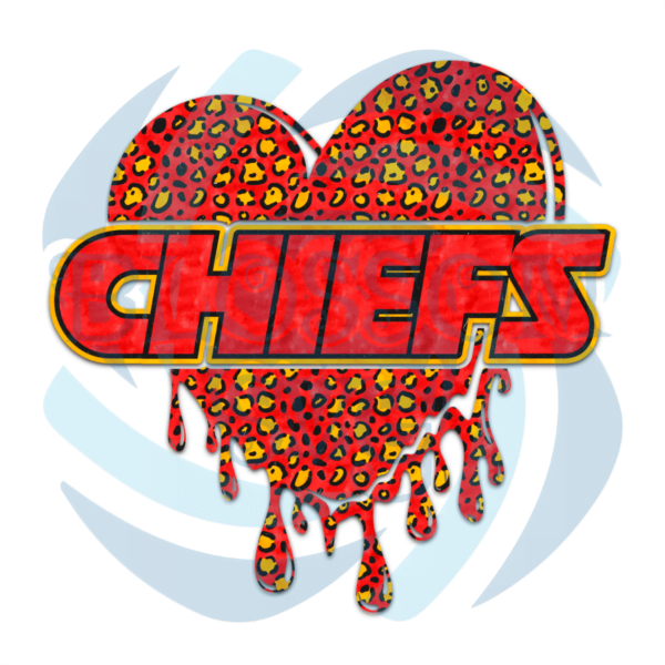 Kansas City Chiefs Dripping Heart PNG CF070322004