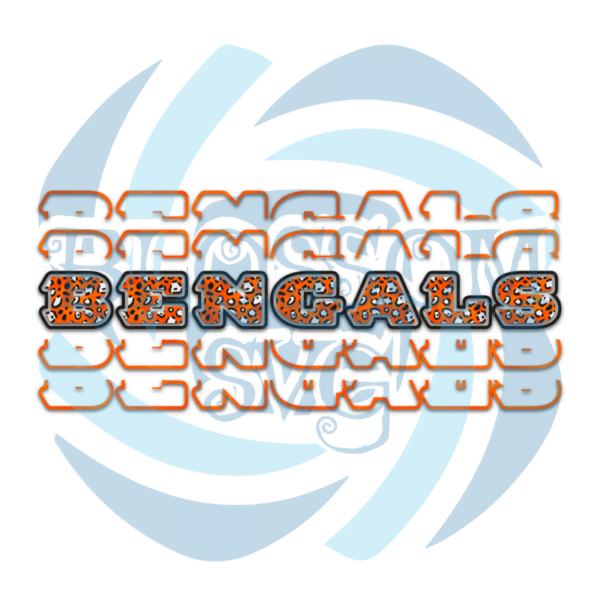 Leopard Words Cincinnati Bengals Team PNG CF110322004