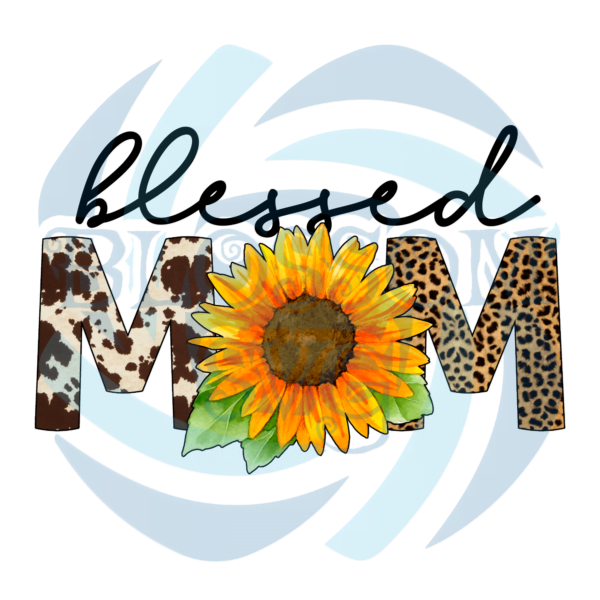 Blessed Mom Leopard Print PNG Sublimation