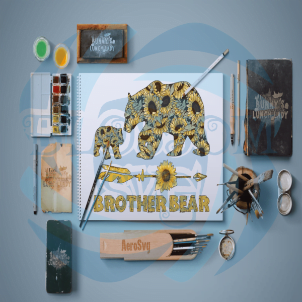 Brother Bear Sunflower PNG Sublimation