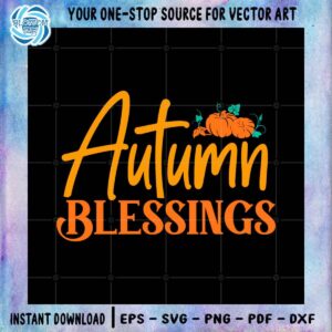 Autumn Blessings Pumpkin Design SVG Cutting File