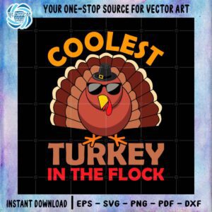 Coolest Turkey Sunglasses Thanksgiving PNG Sublimation Designs