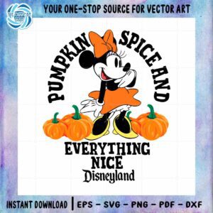 Fall Pumpkin Spice Cute Disneyland SVG Graphic Designs Files