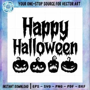 Happy Halloween Pumpkin SVG Graphic Designs Files