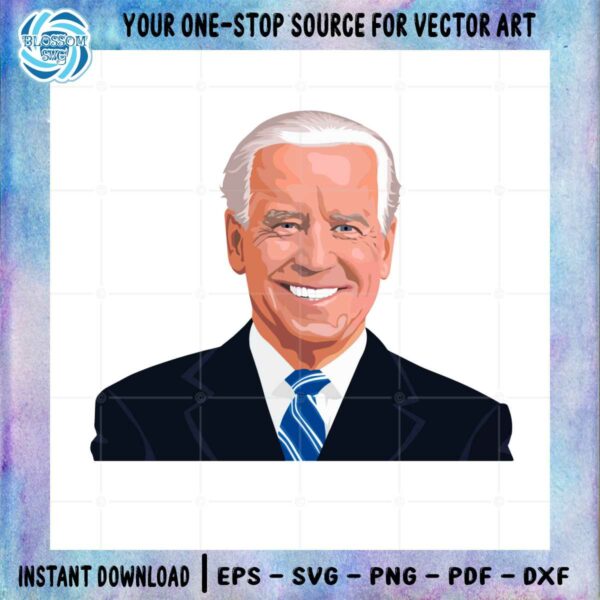 Joe Biden Portrait PNG JB Watercolor Image Sublimation Designs