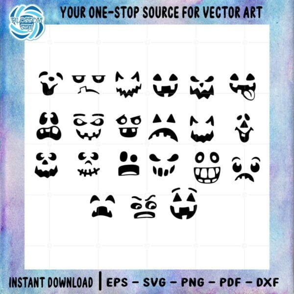 Halloween Sticker Emotion Bundle SVG Files for Cricut Files