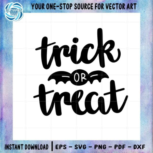 Halloween Trick Or Treat Bat Ghost SVG Files for Cricut Files