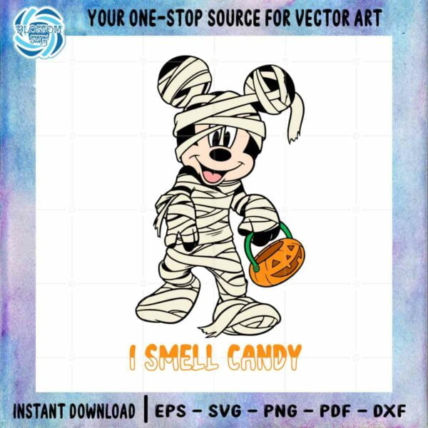 Funny Mickey Mummy Halloween SVG I Smell Candy Design File