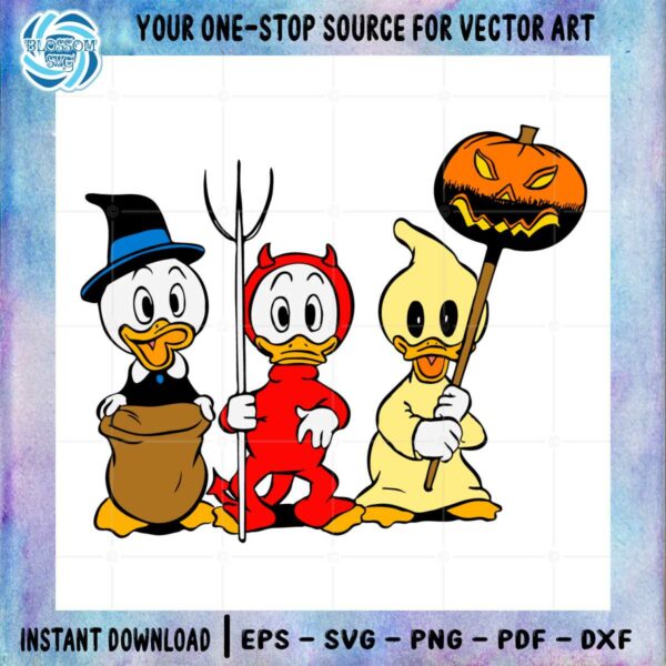 Donald Duck Trick or Treat SVG Halloween Disney World Files Silhouette DIY Craft