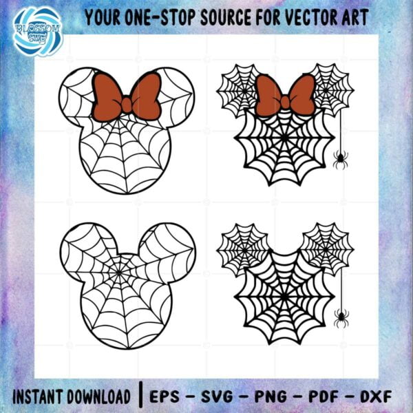 Mickey Minnie Ears Spider Web Bundle SVG for Cricut Sublimation Files