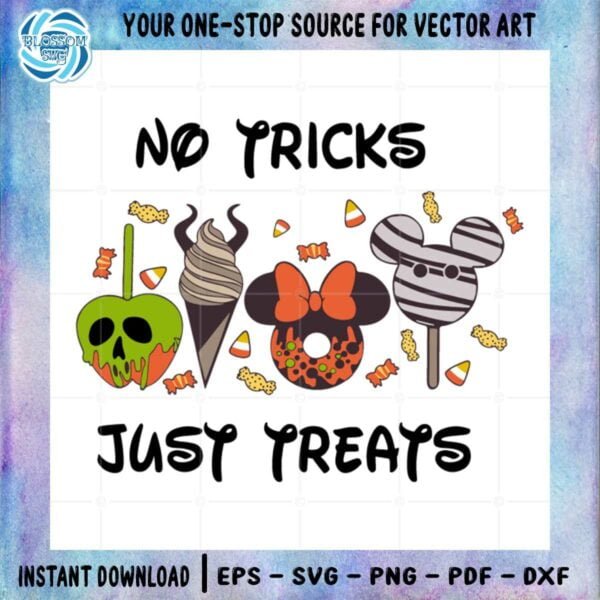 Snackgoal Halloween Food Spooky SVG No Tricks Just Treats Cutting File