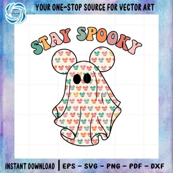 Spooky Vibes Cute Ghost Mickey Ears SVG for Cricut Sublimation Files