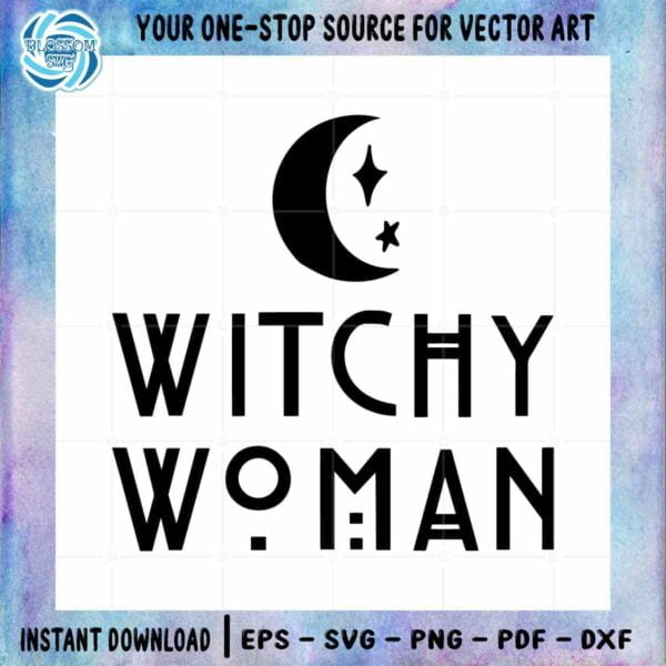 Moon Halloween Dark Night Witchy Woman SVG for Cricut Files