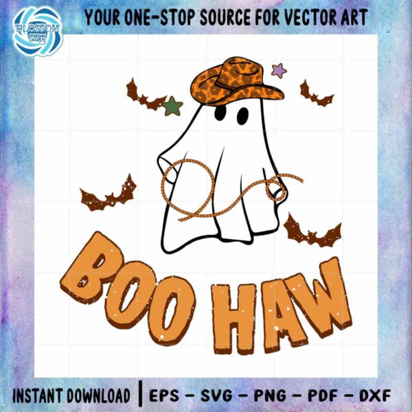 Western Fall Ghost Cowboo Boo Haw SVG for Cricut