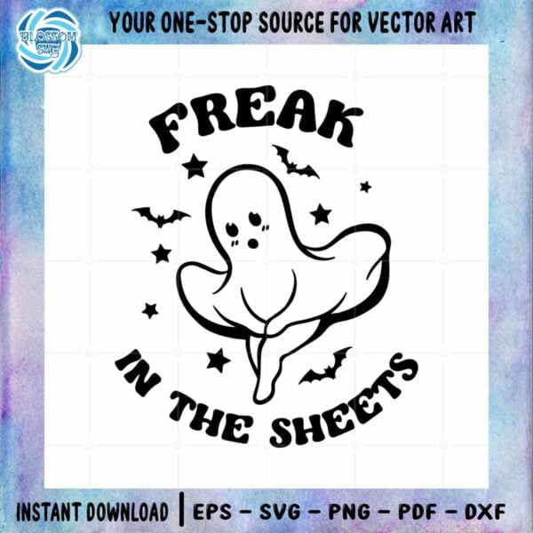 Happy Halloween Funny Ghost Freak In The Sheets SVG Cutting Files