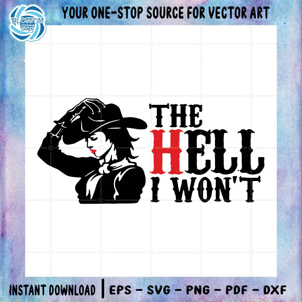 Western Cowgirl Saying SVG File Silhouette DIY Craft