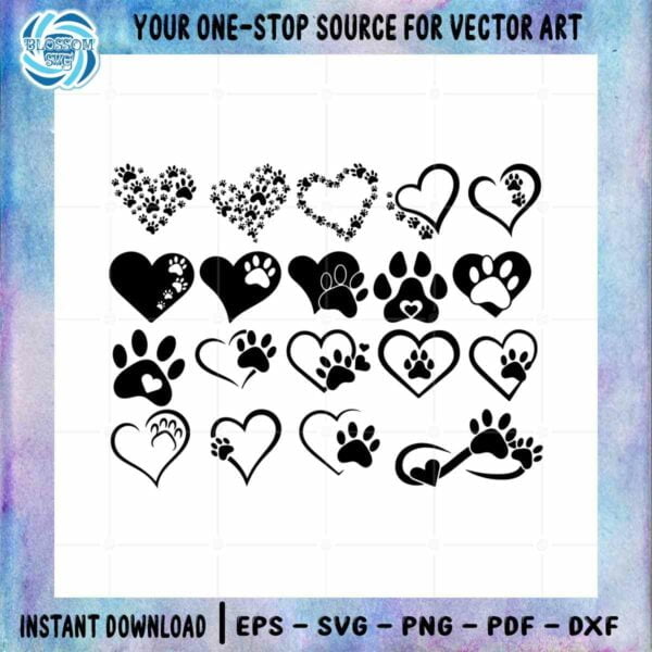dog-paw-heart-for-lover-bundle-svg-best-graphic-design-cutting-file