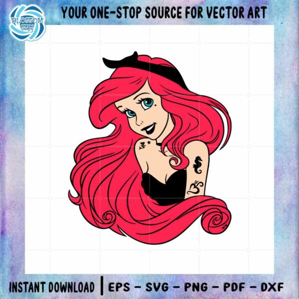 ariel-tattoo-princess-svg-the-little-mermaid-cutting-digital-files