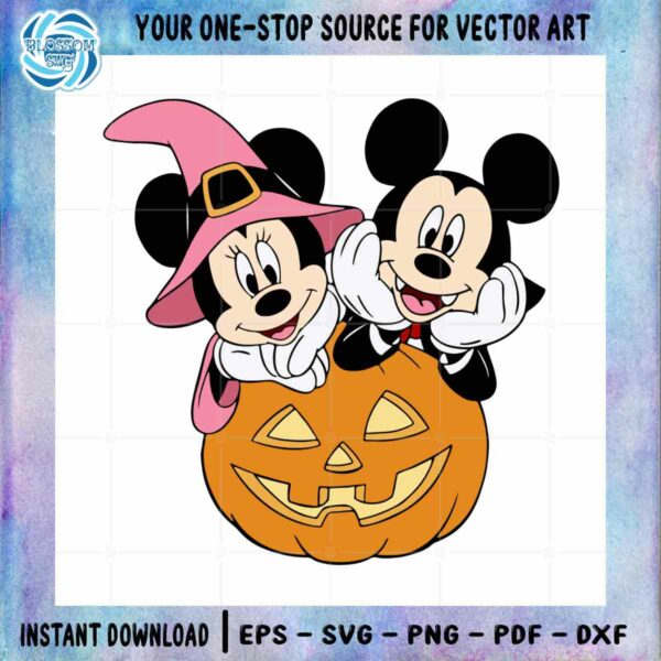 Mickey And Minnie Pumpkin Spice SVG Witch Halloween Files