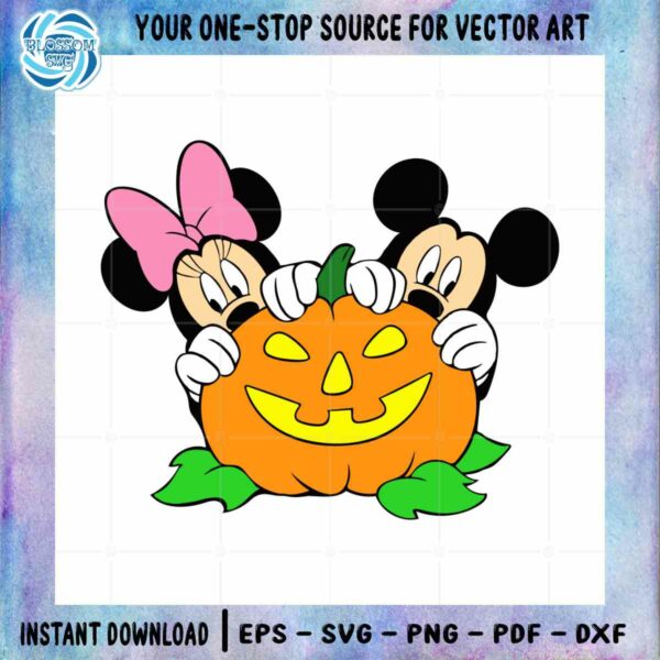 Minnie Mickey Mouse Pumpkin Disney Halloween SVG Files