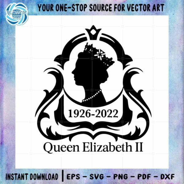 Elizabeth Queen Rip SVG The Queen Emblem Design Files