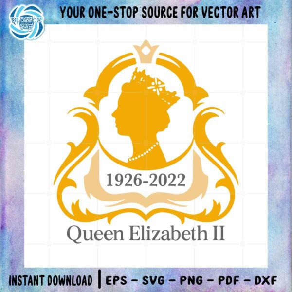 Queen Elizabeth II SVG Royal England Queen Death Cutting Files