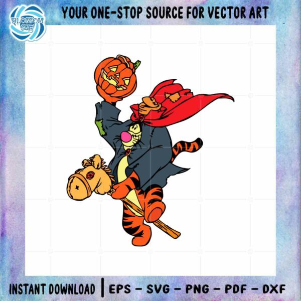 Halloween Tigger Evil Pumpkin Spooky SVG Files for Cricut