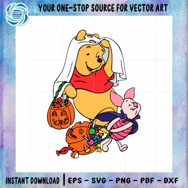 Halloween Winnie The Pooh And Piglet Disney SVG for Cricut Files
