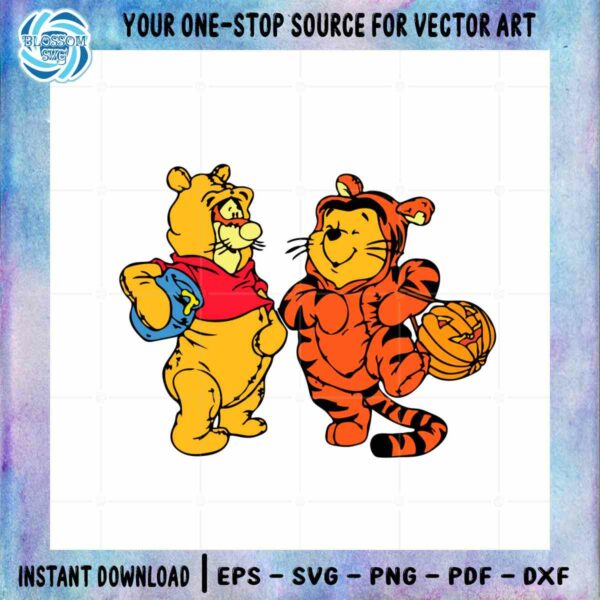 Halloween Pooh And Tigger Suit Disney SVG Files for Cricut