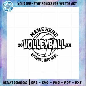 Volleyball Team Customize Name SVG Files for Cricut