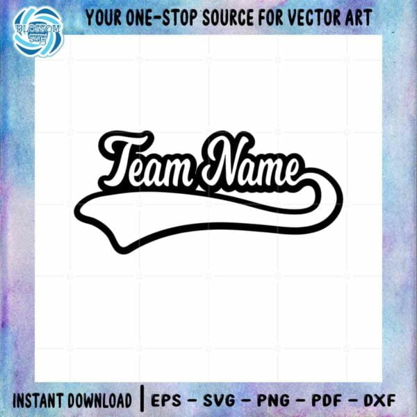 Softball Team Customize Name Vector SVG Files for Cricut