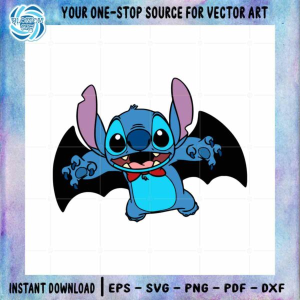 Disney Stitch Bat Halloween Spooky SVG Files for Cricut