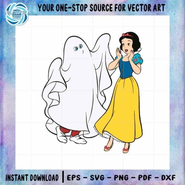 Halloween Ghost Snow White Disney Vector SVG for Cricut