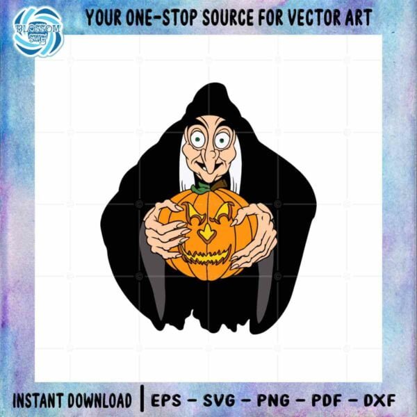 Witch In Villain Halloween Pumpkin SVG Files for Cricut