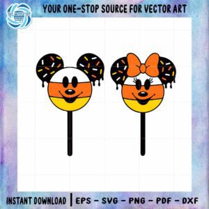 Halloween Lollipop Minnie And Mickey Ears SVG Designs Files