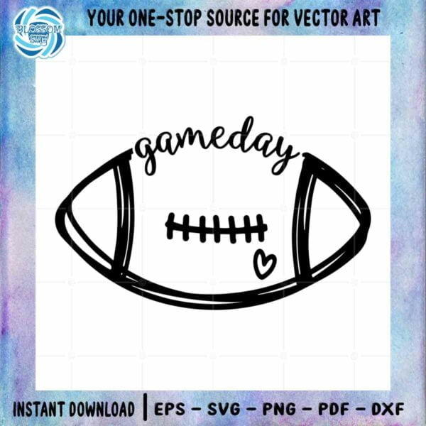 Football Game Day Drawing Ball SVG for Cricut Sublimation Files