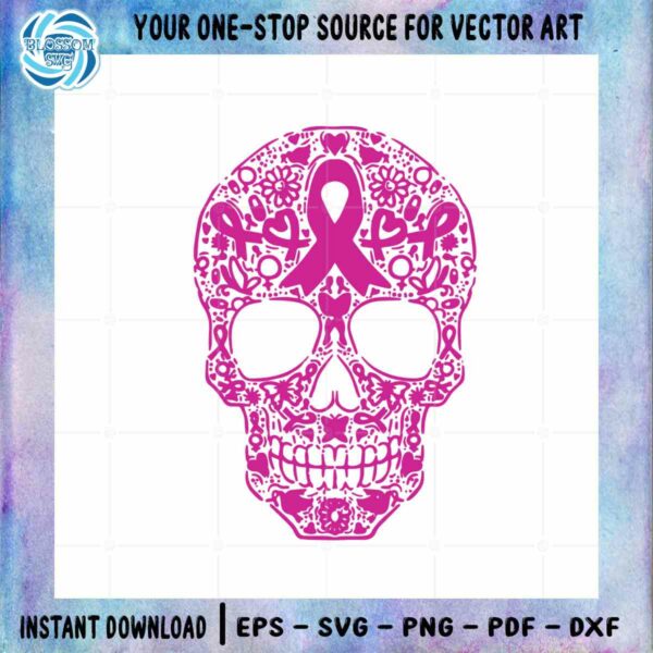 skull-breast-cancer-awareness-svg-pink-ribbon-floral-cutting-digital-file