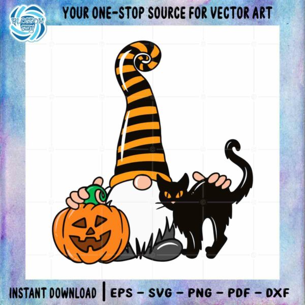 halloween-gnome-pumpkin-and-black-cat-spooky-svg-graphic-designs-files