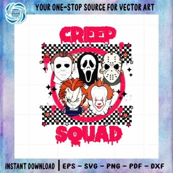 Creep Squad Halloween Movie Character SVG Graphic Designs Files