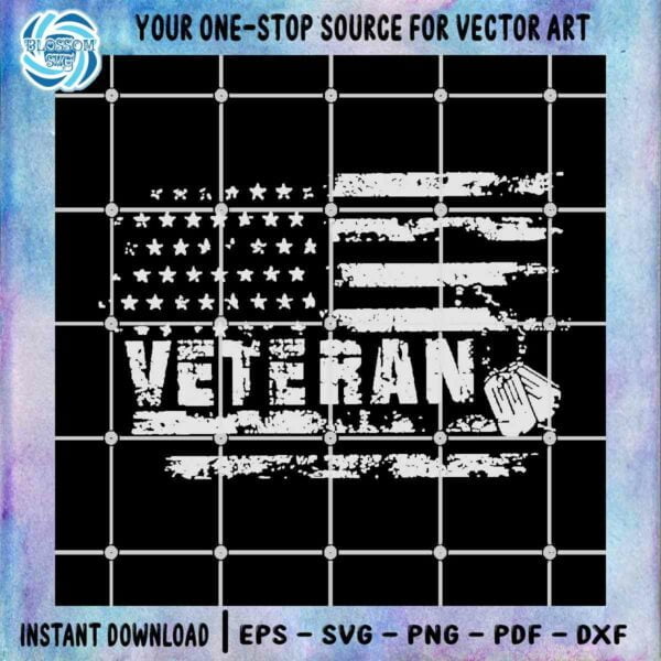 Patriotic Veteran SVG American Flag Military File For Cricut