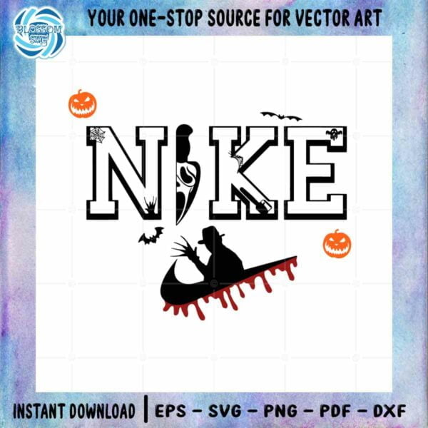 Nike Logo Halloween SVG Horror Character Cutting Digital File
