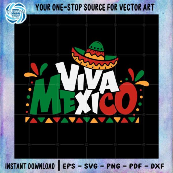 Viva Mexico Mexican Hat SVG Files for Cricut Sublimation Files