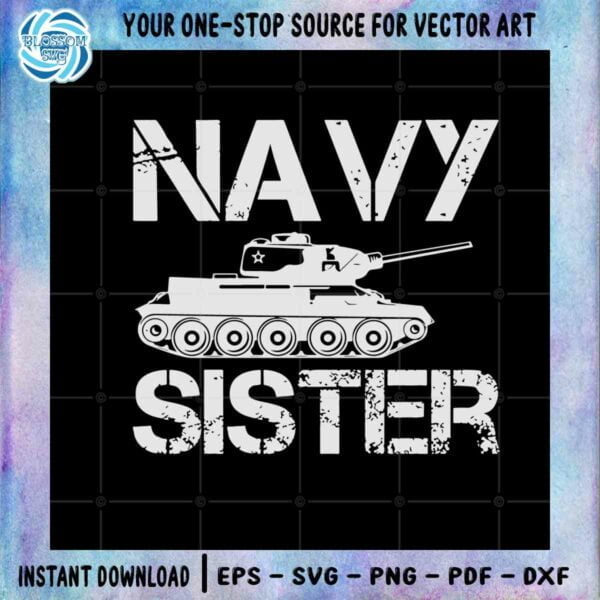 Navy Sister SVG Military Veteran Graphic Design Cutting File