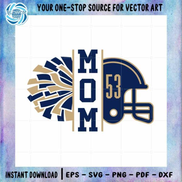 Football Mom Cheerleader SVG Football Lover Graphic Design Cutting File