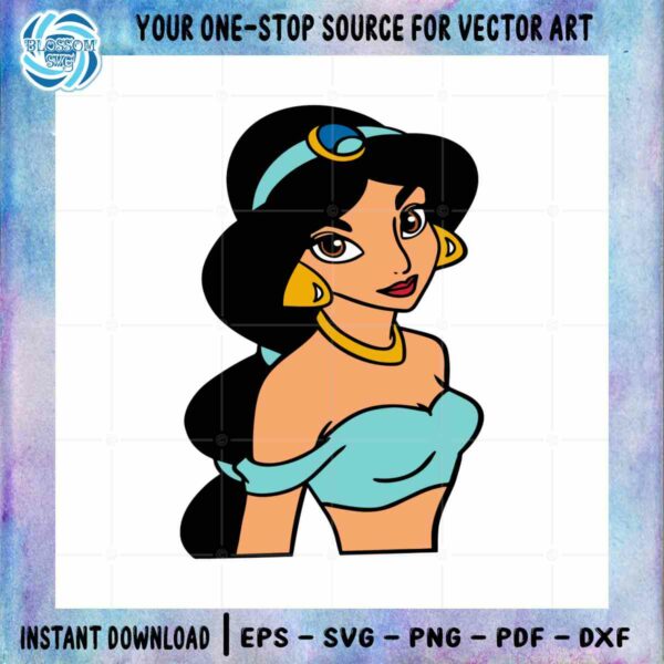 Jasmine Princess Aladdin Disney Character SVG for Cricut Sublimation Files