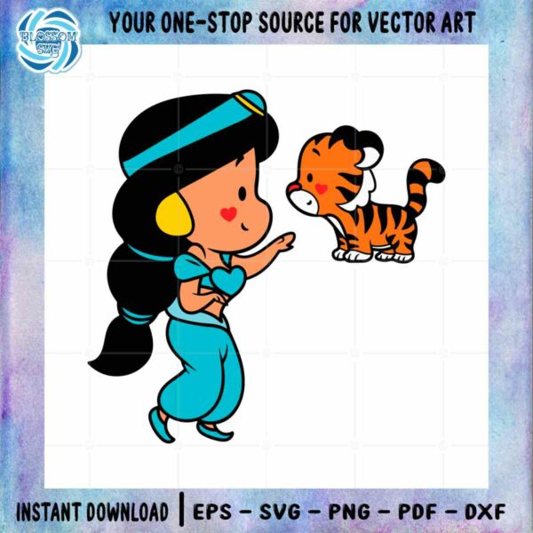 Baby Jasmine Aladdin Disney Princess Best SVG Cutting Digital Files