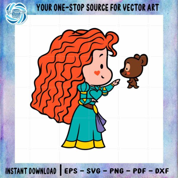 Baby Merida Princess Brave Disney SVG Files for Cricut Sublimation Files