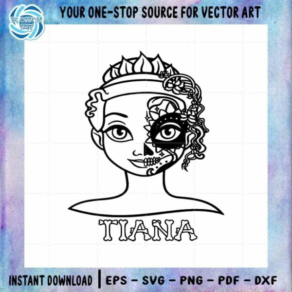 Tiana Disney Princess Cosplay Halloween Best SVG Cutting Digital File