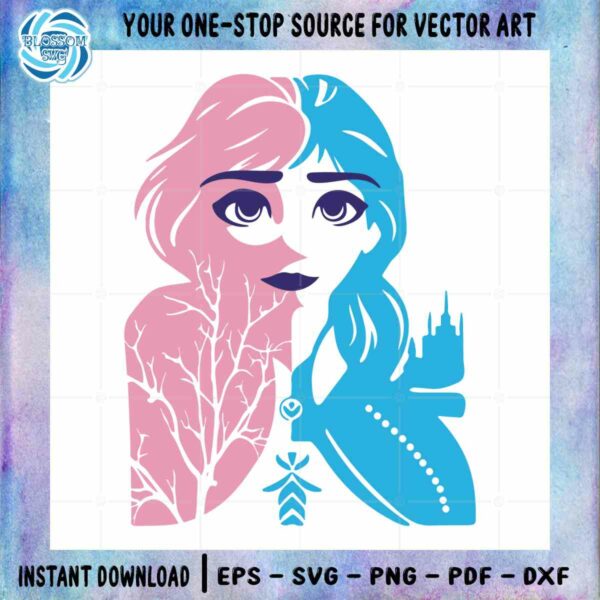 Anna Princess Disney Frozen SVG Best Graphic Design Cutting File